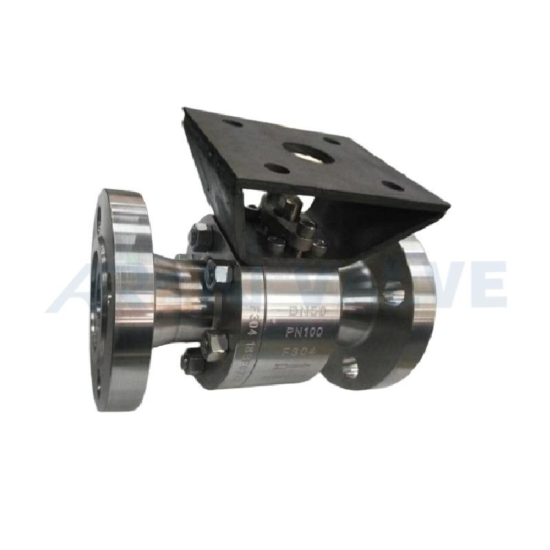 F304 DN50PN100 मेटलसीट बॉलवाल्व ISO5210TOPFLANGE