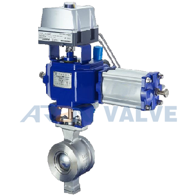 wafer v port mpira valve