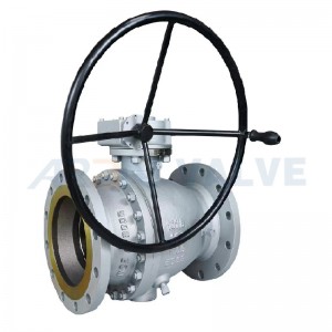 ANSI Trunnion Ball Valve 2pcs or 3pcs Body Design Gearbox Operation