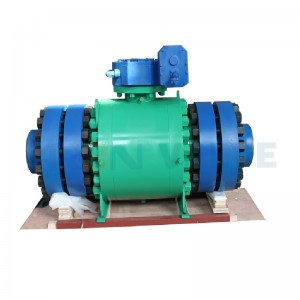 DIN/EN1092-1 Trunnion Ball Valve 3pc බෝල්ට් බොනට් බොඩි