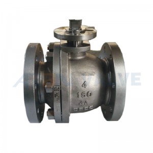 Cast Steel Floating Ball Valve 2pcs Body Lever Operation