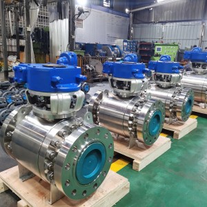 Hard Metal Seated Ball Valve Trunnion Mounted ISO5211 Top Flange