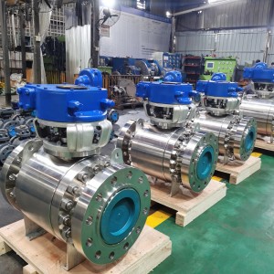 Lile Irin Ijoko Ball àtọwọdá Trunnion Agesin ISO5211 Top Flange