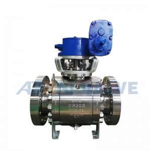 Hard Metal Seated Ball Valve Trunnion Mounted ISO5211 Top Flange