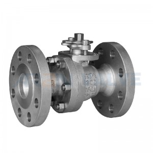 Cast Steel Floating Ball Valve 2pcs Body Lever Operation