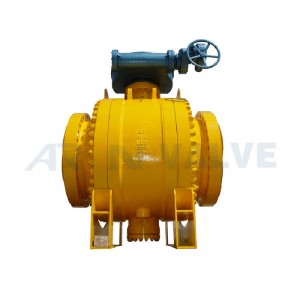 ANSI Trunnion Ball Valve 2pcs or 3pcs Body Design Gearbox Operation