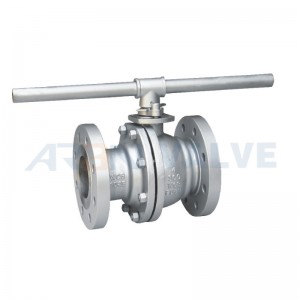 Cast Steel Floating Ball Valve 2pcs Body Lever Operation