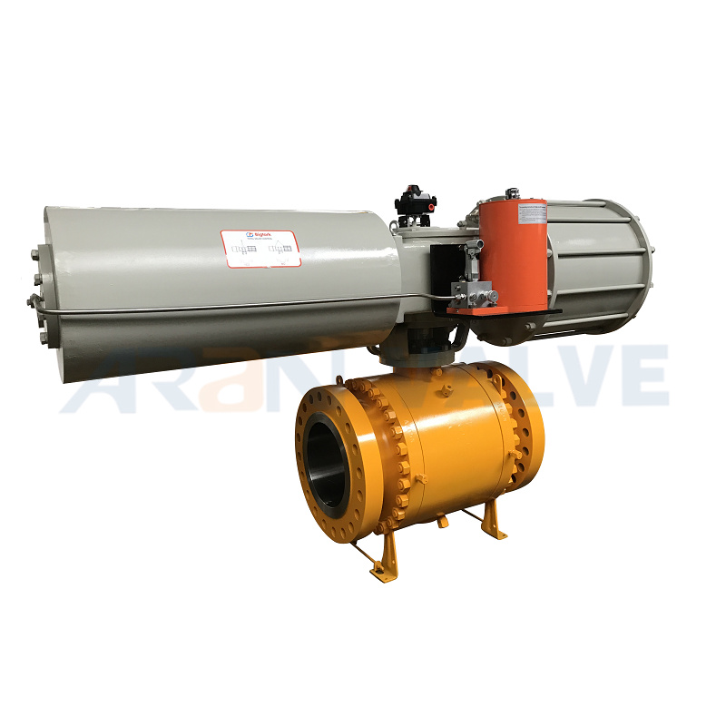 Trunnion Ball Valve Pneumatic Actuated Single Acting Type